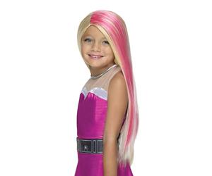 Rubies - Barbie Officiel - Perruque Barbie Super Sparkle pour Enfants - Taille unique - Perruque Barbie Princesse pour compléter un déguisement Halloween, Carnaval, Noël
