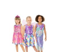 Rubies Barbie prinsessenbox voor meisjes, 3 sets met rokken en top, tiara, haare