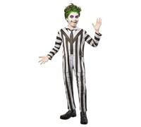 Rubies Beetlejuice Déguisement de Beetlejuice pour enfants avec imprimé numériquement sous licence officielle Beetlejuice Horreur Tim Burton pour Halloween, carnaval, fêtes et cosplay