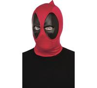 Rubie's Cagoule Deadpool Luxe Adulte Rouge – Tissu souple, Plastique rigide, Filet blanc