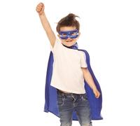 RUBIE'S Cape et masque super héros bleu pour enfant - 5-8 ans
