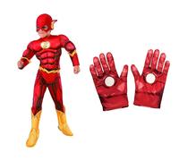Rubies Costume Officiel DC Superhero The Flash Deluxe pour Enfant Taille S 3-4 Ans Multicolore Halloween