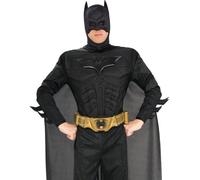 RUBIE'S DC Officiel - THE BATMAN The Dark Knight Rises - Déguisement Luxe Adulte - Taille L - Costume Rembourré, Masque, Ceinture, Cape et Couvre-Bottes - Pour, Carnaval ou Noël