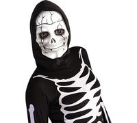 Rubies Costume Co - Déguisement Officiel - Rubie's- Masque avec Cagoule Squelette - Taille Unique- S5090 Multicolore