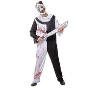 Rubies Costume de clown impitoyable pour adultes, costume et masque avec mini cheveux, officiel Rubies pour Halloween, carnaval, fête, cosplay