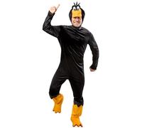 Rubie's Costume de Daffy Duck unisexe pour adulte - Combinaison et coiffe - Taille L
