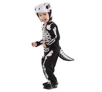 Rubies Costume de dinosaure squelette pour garçons et filles avec queue et capuche, licence officielle, squelette, squelettes pour Halloween, carnaval, fêtes et cosplay