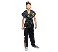 Rubies Costume de karaté Cobra Kai pour garçon avec pantalon de karaté noir, veste, bandeau et ceinture, taille L, pour déguisement, fêtes et Halloween