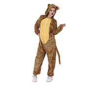 Rubies Costume de léopard pour adulte, taille unique, combinaison avec capuche et queue, pour carnaval, Noël, anniversaire, fête et Halloween