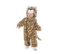 Rubies Costume de léopard pour bébé avec queue et bonnet, taille 12-18 mois, officiel, carnaval, fête, anniversaire et Halloween