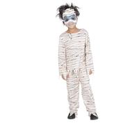Rubies Costume de momie maléfique pour enfant et fille T-shirt avec pantalon et masque, licence officielle, momies pour Halloween, carnaval, Cosplay et fêtes