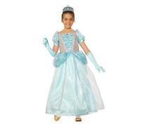 Rubies Costume de princesse turquoise pour fille, robe avec gants et diadème, Elsa, bleu pour fêtes, anniversaires, cadeaux, carnaval