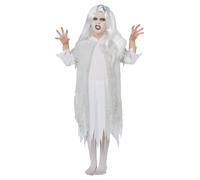 Rubie's Costume et perruque officiels Ghostly Spirit Halloween pour enfant, fantôme hantant, taille L, âge 7-8 ans