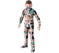 Rubies Costume Momie Squelette pour Enfant Fille Combinaison Imprimé Masque, Licence Officielle, Momies, Mummy, Squelette pour Halloween, Carnaval, Cosplay et Fêtes