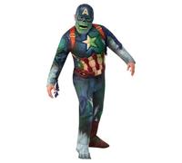 Rubies Costume officiel 702866TEEN000 pour adolescent garçon Deluxe Zombie Captain America Marvel Halloween