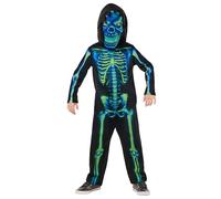 Rubie's Costume officiel de squelette vert fluo pour enfant - Taille 5-6 ans