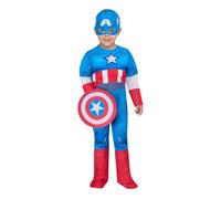 Rubies Costume officiel Marvel Spidey et ses incroyables amis Captain America Deluxe pour tout-petits, costume de super-héros pour enfants