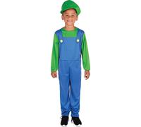 Rubies - Costume "Plumber" - Garçon BN5748 (104) (Bleu/Vert)