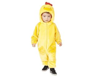 Rubies Costume poussin avec son pour enfant et fille, combinaison à capuche, queue et caisse de résonance, robe pour bébé animal pour carnaval, Cosplay et fêtes