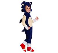 Rubies Costume Sonic pour enfant, combinaison avec couvre-chaussures et accessoire pour la tête. Sega Official, pour le carnaval, Noël, les anniversaires, les fêtes et Halloween.