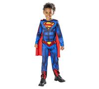 Rubies Costume Superman pour enfants, Green Collection, Costume durable, Jumpsuit imprimé et cape, Officiel DC Comics pour Halloween, Carnaval, Noël et anniversaire
