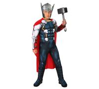 Rubies Costume Thor Deluxe pour enfants, couvre-bottes, masque et cape, officiel Marvel pour carnaval, Noël, anniversaire, fête et Halloween