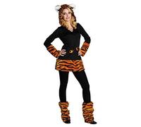 RUBIE'S Costume Tiger Lilly, Taille 32, Dames Robe Poignets Carnaval Chat