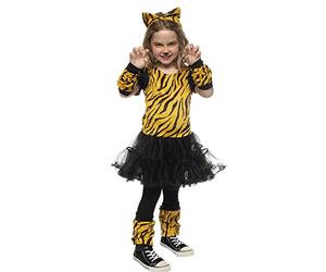 Rubies Costume Tigresa Tutu pour filles, robe avec tutu et queue, bandeau, mitaines, réchauffeurs et bas, original, idéal pour Halloween, Noël, carnaval et anniversaire.