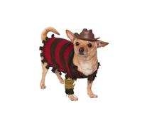 Rubie's Costume Unisexe pour Adulte, déguisement Officiel Rubie s A Nightmare on Elm Street Freddy Krueger Halloween pour Chien Taille M, Multicolore, M UK