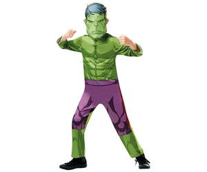 RUBIE'S DC Comics Officiel - Déguisement Classique HULK Enfant - Taille 7-8 ans - Pour Fan du Héros Marvel Hulk - Costume TuniqueImprimée et Masque- Pour, Carnaval - Idée Cadeau de