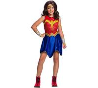 Rubie's Déguisement Wonder Woman – Robe, ceinture & cape amovible – Taille 11-14 ans