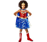 Rubies DC Comics: Wonder Woman Costume Tutu Dress with Cape for Kids, Girl's Large