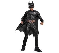 RUBIE'S DC Officiel - BATMAN DARK KNIGHT - Déguisement de Luxe pour Enfants - Taille 7-8 ans - Costume avec Combinaison à Manches Longues, Cape et Masque Halloween