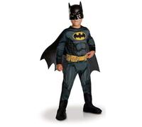 RUBIE'S DC officiel - BATMAN - Déguisement classique pour enfant - Taille 7-8 ans - Costume avec combinaison imprimée,ceinture, couvre-bottes, cape détachable et masque - Halloween, Carnaval