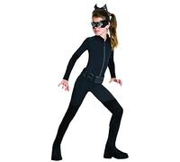 RUBIE'S DC Officiel - Déguisement Catwoman Enfant Fille - Taille 8-10 ans - Costume Combinaison, Couvre-Bottes et Masque - Pour Halloween, Carnaval - Idée Cadeau Noël