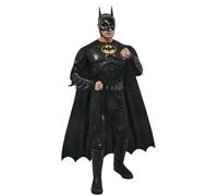 RUBIES - DC Officiel - Déguisement Luxe Batman Mickael Keaton - The Flash Movie - Taille XL- Costume Combinaison Noir du Chevalier Noir - Pour Halloween, Carnaval - Idée Cadeau de Noël