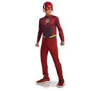 RUBIE'S DC officiel - FLASH - Déguisement pour enfants entrée de gamme Flash Justice League- Taille 5-6 ans. Costume officiel avec combinaison et masque en PVC