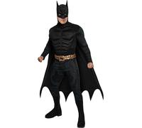 RUBIE'S DC Officiel - THE BATMAN The Dark Knight Rises - Déguisement Luxe Adulte - Taille L - Costume Rembourré, Masque, Ceinture, Cape et Couvre-Bottes - Pour Halloween, Carnaval ou Noël