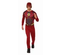 RUBIES - DC officiel - THE FLASH - Déguisement ADULTE entrée de gamme - Taille Adulte Unique - Déguisement Adulte Seconde Peau - Taille M à L - Justice League The Flash - Halloween, Carnaval