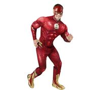 RUBIE'S DC Officiel - THE FLASH - Déguisement de Luxe pour Adultes - Taille M à XL - Costume avec Combinaison à Manches Longues, Bottes et Masque - Halloween, Carnaval, Noël