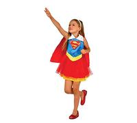 RUBIE'S DC Superhero Girls Officiel - Robe Tutu Supergirl - Déguisement Enfant Fille - Costume Bleu et Rouge, Cape, Serre-Tête - Taille Unique - 4-6 ans - Pour Halloween, Carnaval - Idée Cadeau Noël