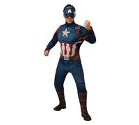 Rubie's Déguisement adulte Captain America Endgame Luxe Bleu XL