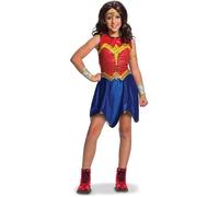 RUBIES - DC Comics Officiel - Déguisement Wonder Woman Classique Enfant Taille 5-7 ans - Costume avec Robe, Ceinture, Bustier et Cape Amovible - Pour Halloween, Carnaval, Cadeau de Noël