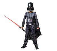 Rubies Déguisement Dark Vador 3014785-6000 avec sabre laser non lumineux pour enfant Multicolore 5-6 ans Halloween Halloween