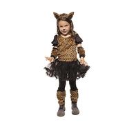 Rubies Déguisement de léopard, tutu pour filles, robe avec tutu et queue, bandeau, mitaines, jambières et collants, original, idéal pour Halloween, Noël, carnaval et anniversaire.