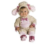 Rubies Déguisement de mouton pour garçon et fille, taille bébé de 1 à 2 ans, combinaison de moutons avec détails de couleur rose et bonnet en forme de mouton, original de