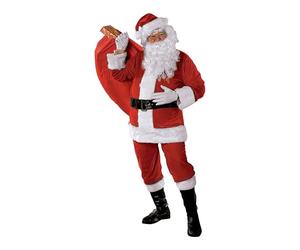 Rubies Déguisement de Père Noël pour Adultes, Costume Complet avec Barbe, Taille Unique, Officiel Rubies pour Noël, célébrations, fêtes