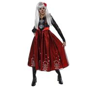 Rubies Déguisement de princesse des morts pour filles, robe imprimée et pince à cheveux