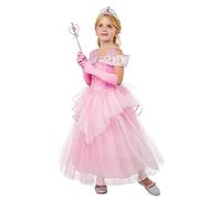 Rubies Déguisement de princesse rose pour fille, robe de princesse rose avec organza, tiare et gants, original de, idéal pour Halloween, Noël, carnaval et anniversaire