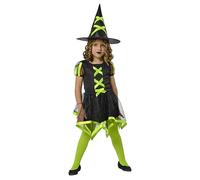 Rubies Sorcière Coucou Vert pour Filles, Robe et Chapeau, Officiel Rubies pour Halloween, Carnaval, Anniversaire et Fêtes